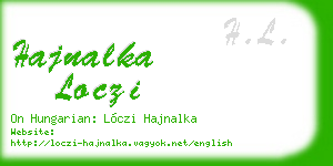 hajnalka loczi business card